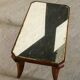 Table basse Art Déco en noyer et miroir, 1940