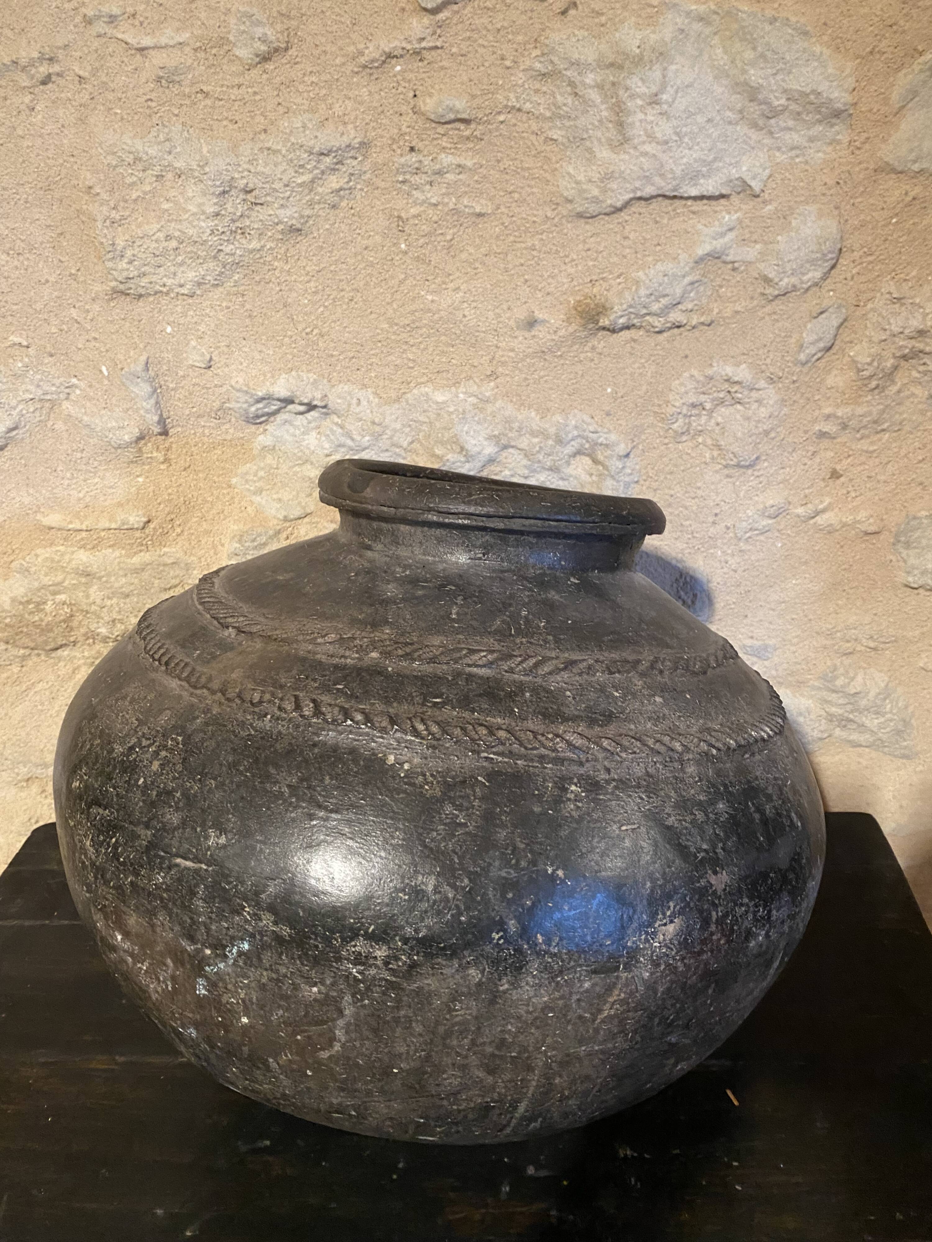 Old Indian terracotta jar