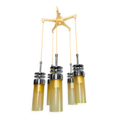 Suspension icône à 5 lampes, style « Space Age » des années 70