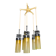 Suspension icon with 5 lamps, "Space Age" style from the 70s.