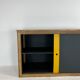 Yellow and black row with 2 sliding doors