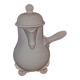 Chocolate pouring pot in white glazed terracotta Lallier Moustiers