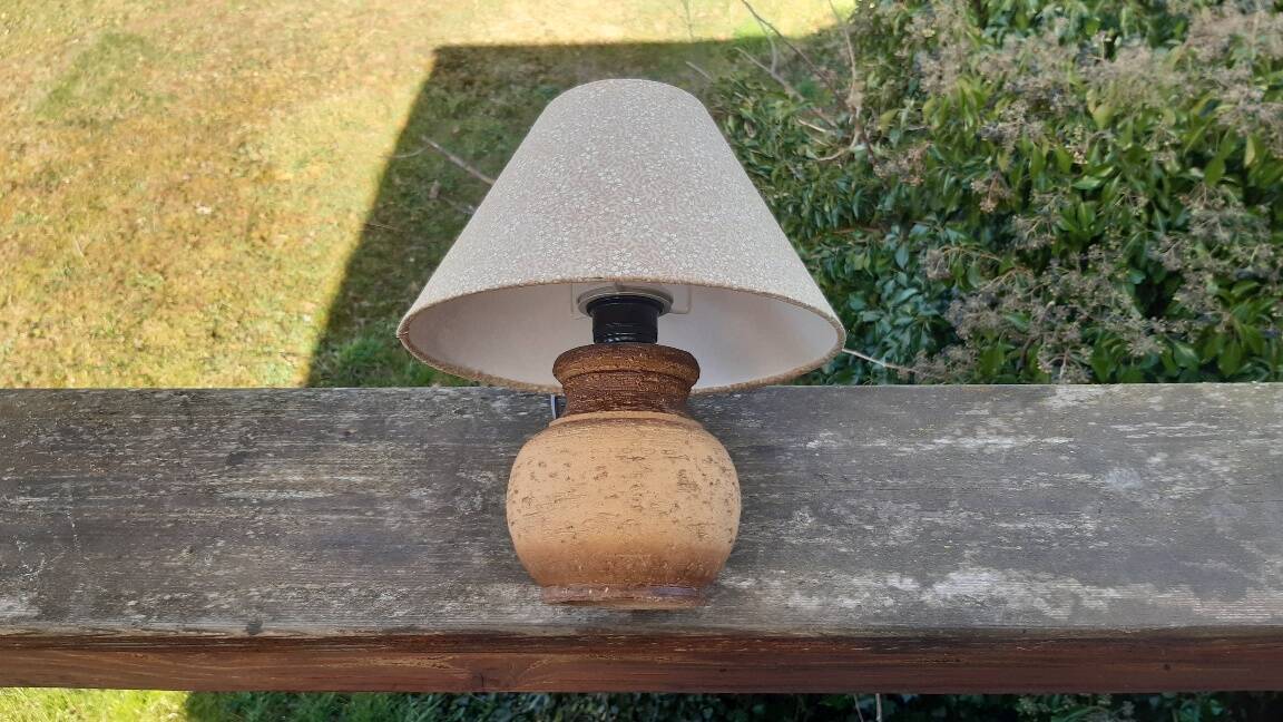 Terracotta ball lamp France 1970