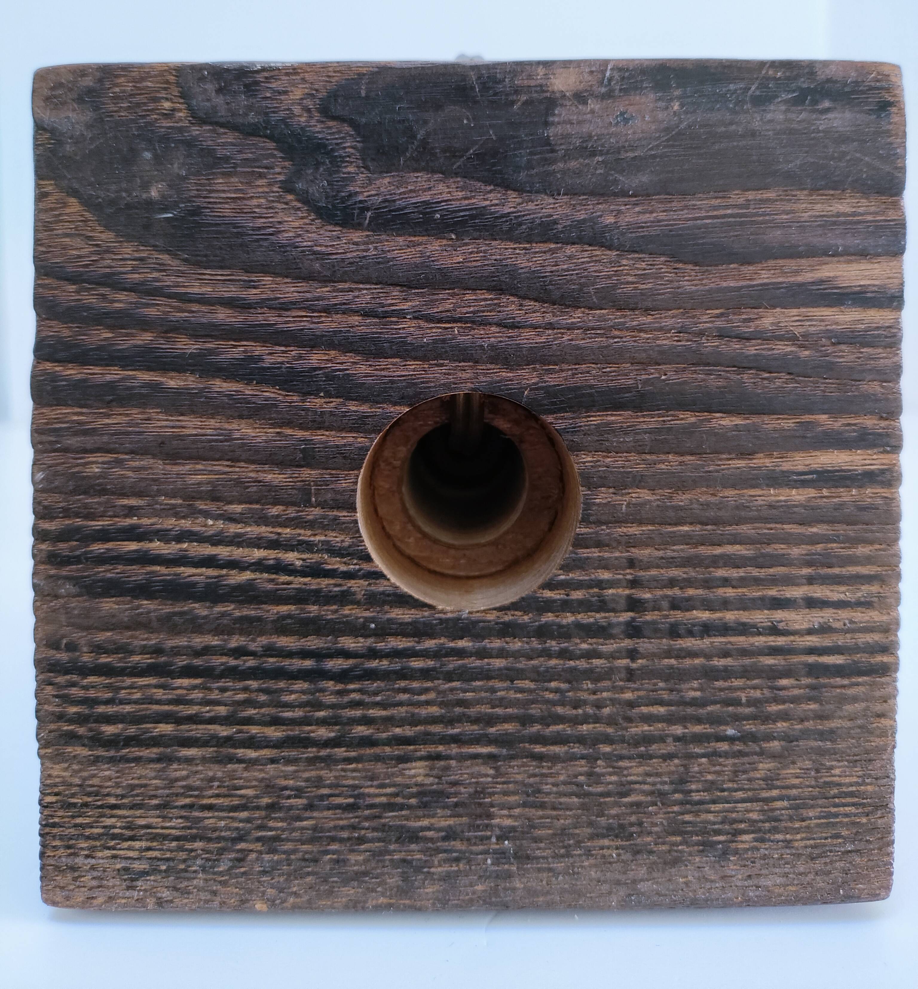 XL turned solid wood lamp base H.45.5 cm