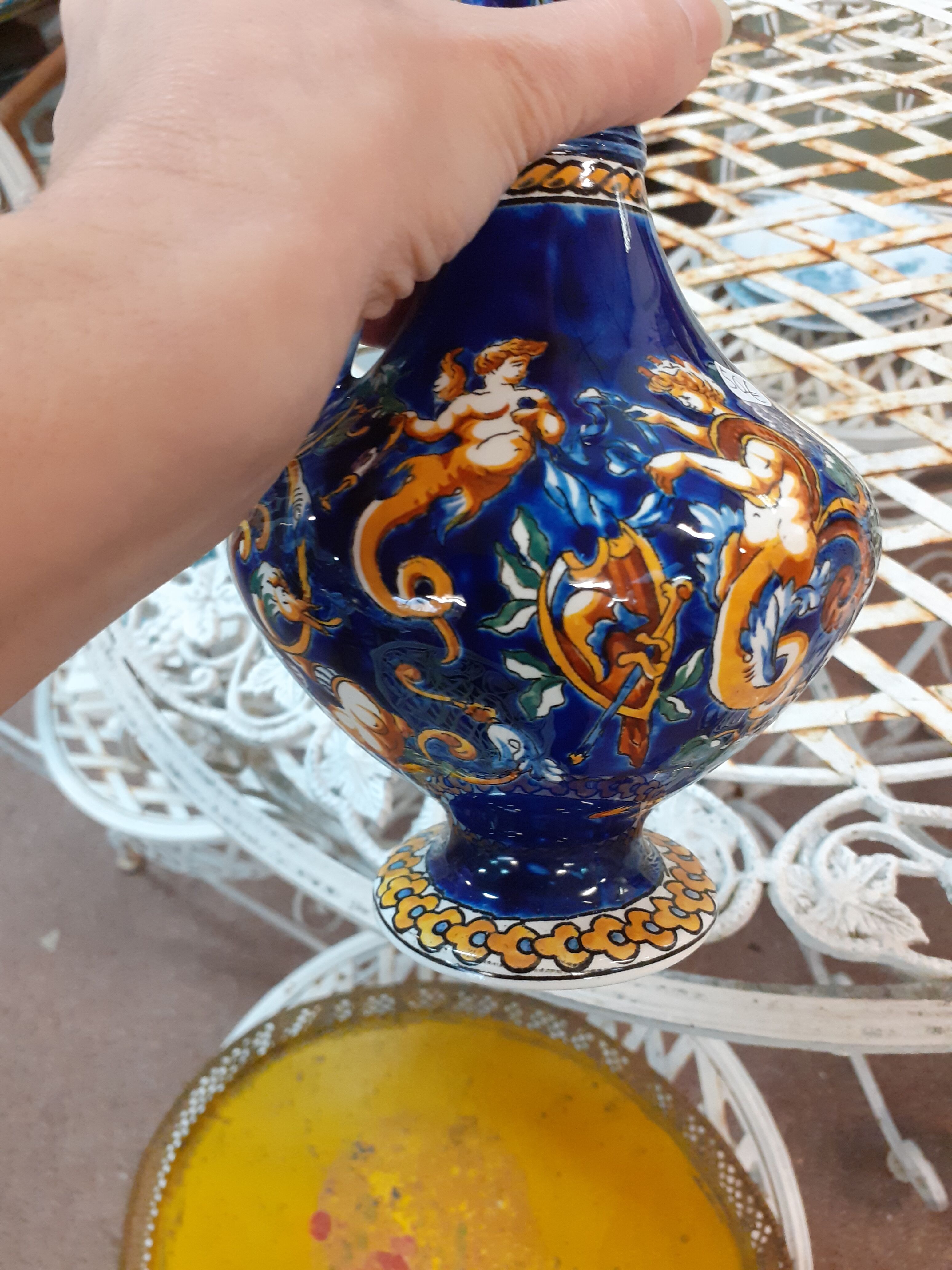 Blue renaissance gien ewer