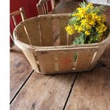 Wooden crate with slats strapping Stamp Mussy red Storage