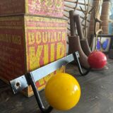 Wall coat rack with vintage colored balls