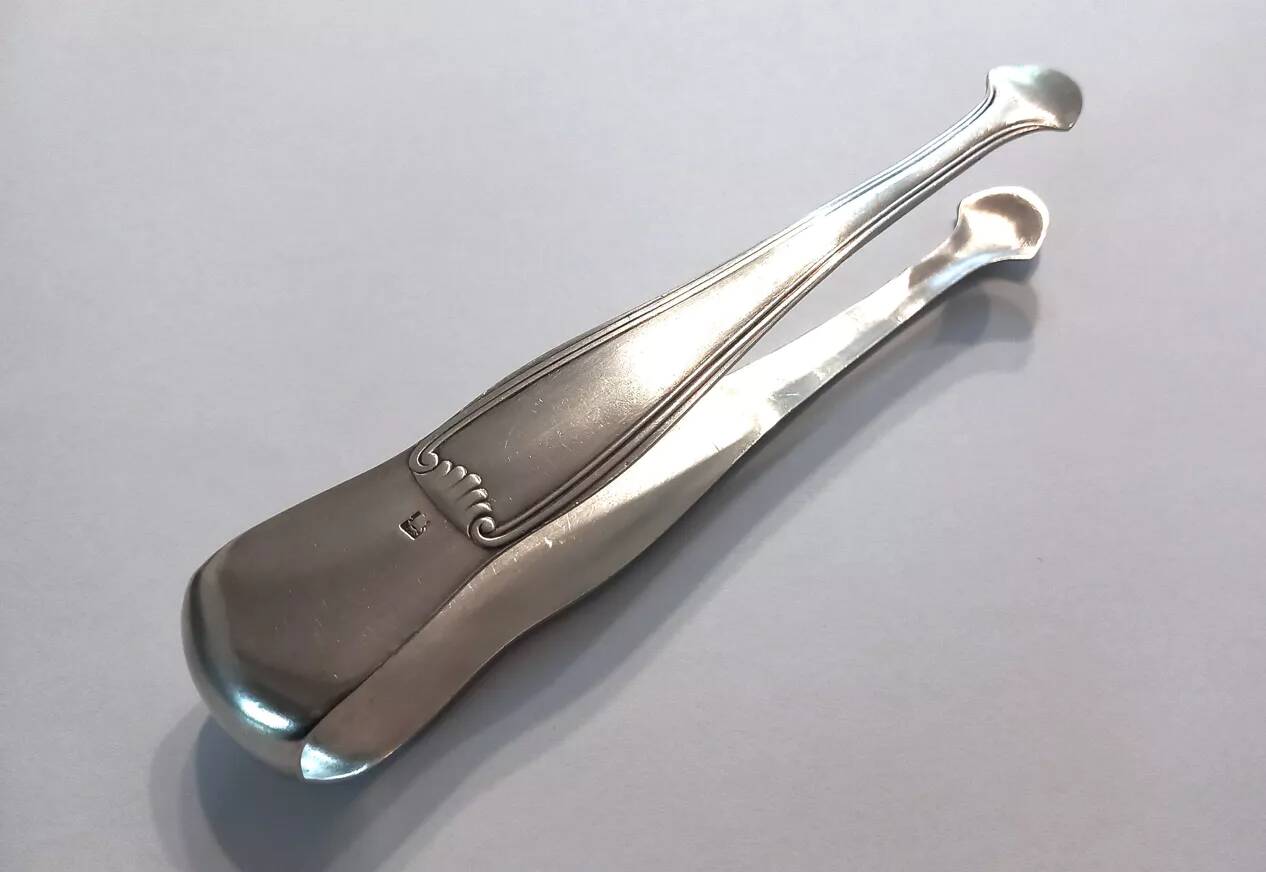 Antique Silver Sugar Tongs Hallmarked / Ice Tongs