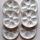 6 oyster plates fine porcelain Lourioux Foëcy