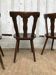 4 wooden chairs in a brutalist design