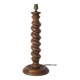 Vintage twisted turned wooden lamp base