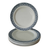 Set of 6 Terre de Fer plates from Sermaize