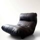 2 Marsala armchairs in plexiglass & brown patchwork leather, Ligne Roset 1970