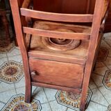 Solid walnut armchair