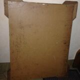 Mirror old wood and gilded stucco 57x71cm