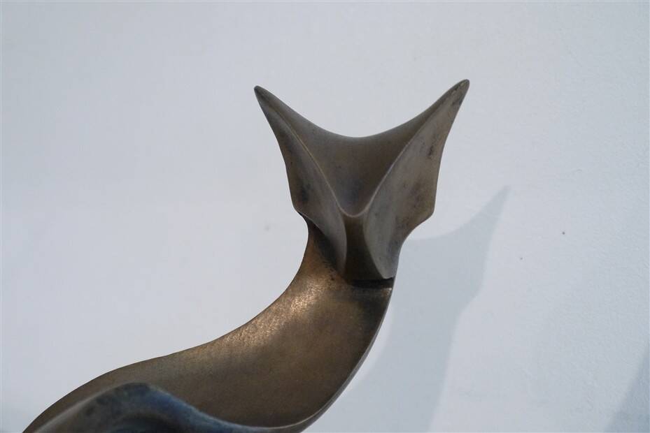 Abstract animal sculpture in bronze