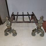 Bronze fireplace chenets