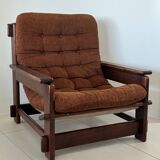Scandinavian oak armchair, 1960s