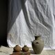 Small round ancient vase in engraved terracotta, Indonesian polychromy H10 D1
