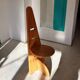 6 chaises brutalistes en bois, années 70