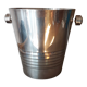 Ice bucket art deco champagne bucket in silver metal