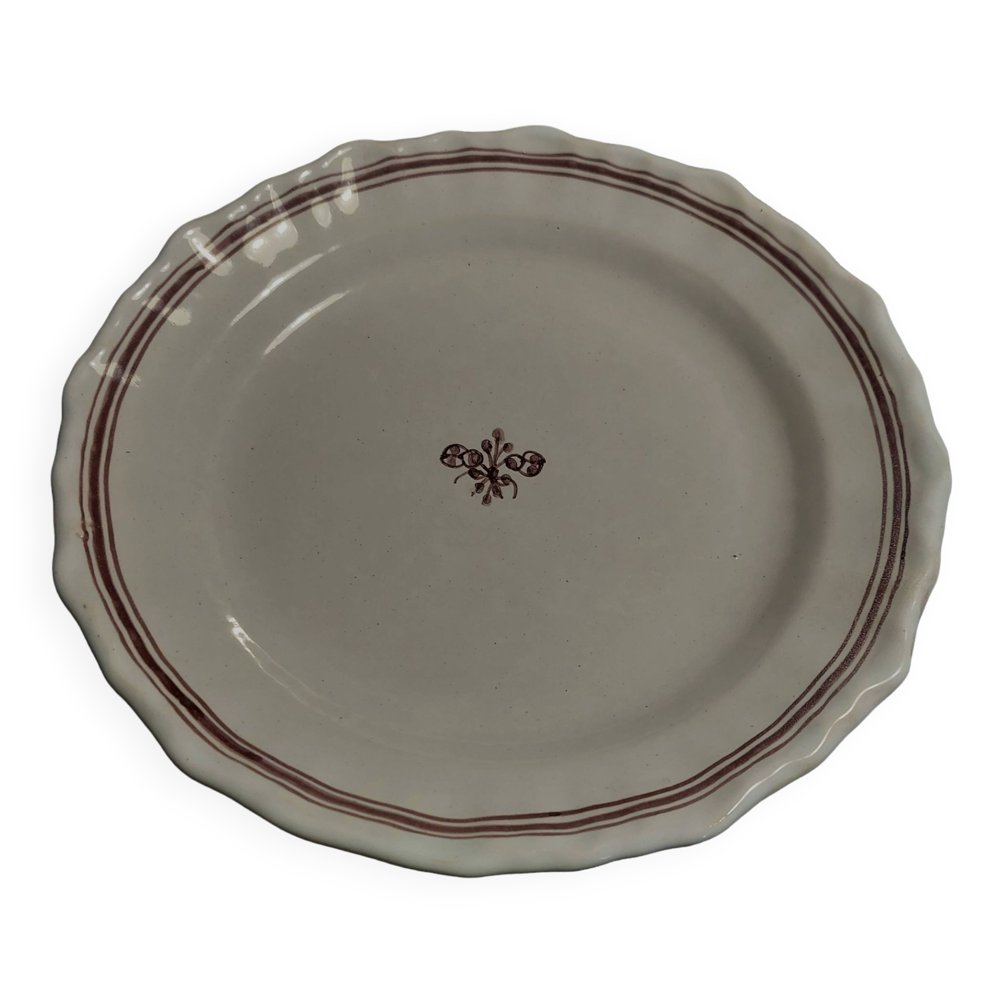 Assiette faïence Sud-ouest décor manganèse XVIIIème