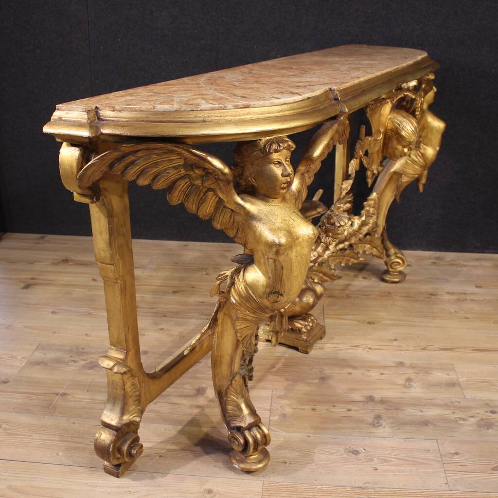 20th century gilded Italian console