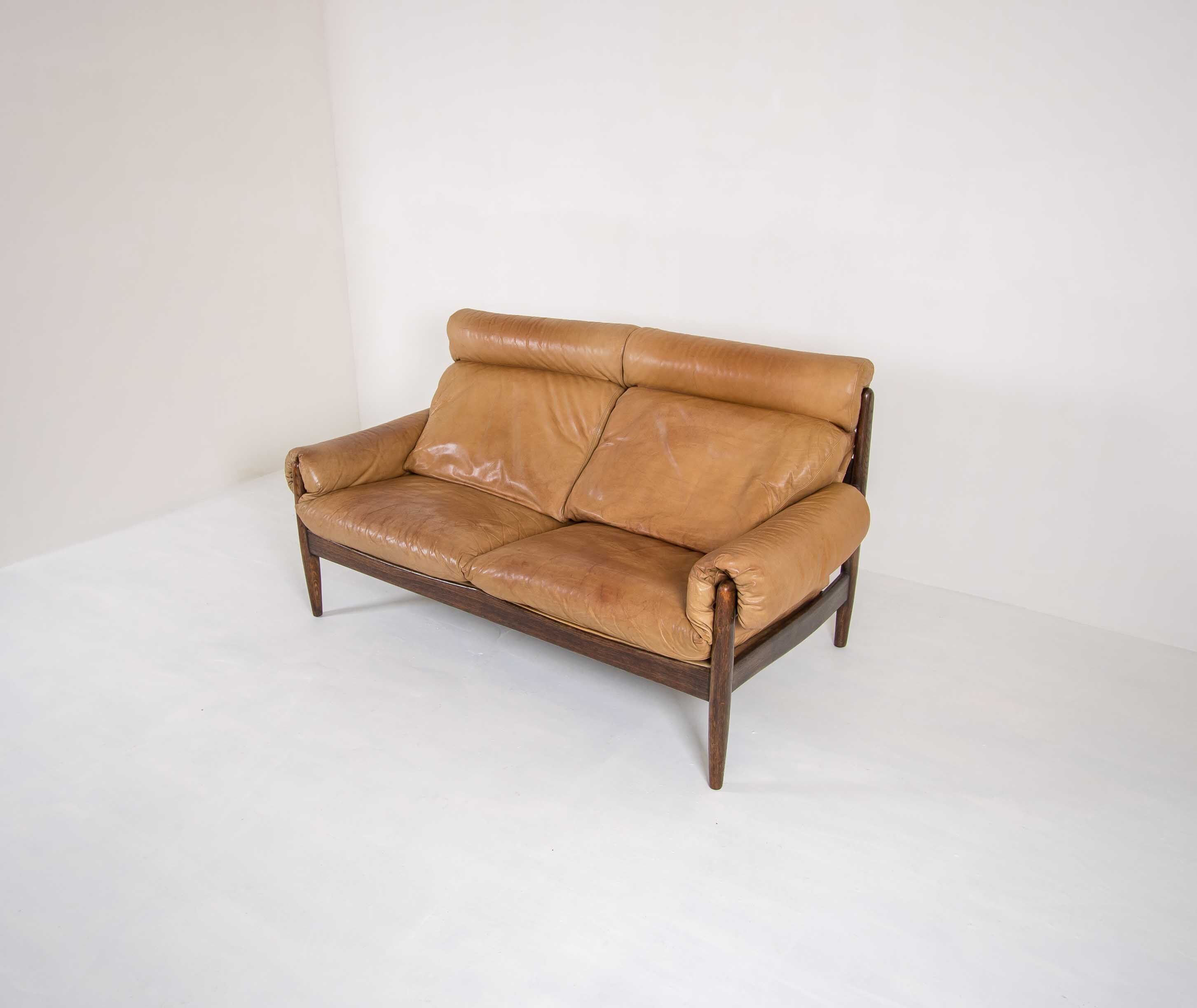 Leather living room set by Durlet