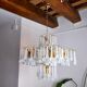 Chandelier gouttes by Venini, 5 arms, murano glass, italy, 1960