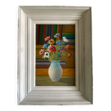 Old painting bouquet of anemones