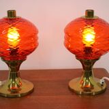 Pair of Design Glass Table Lamps, 1960s