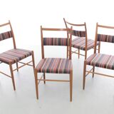 Set of 4 Scandinavian chairs by Yngve Ekstrom, Paul Smith fabric