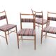 Set of 4 Scandinavian chairs by Yngve Ekstrom, Paul Smith fabric