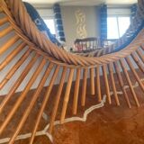 Very beautiful vintage rattan sun mirror