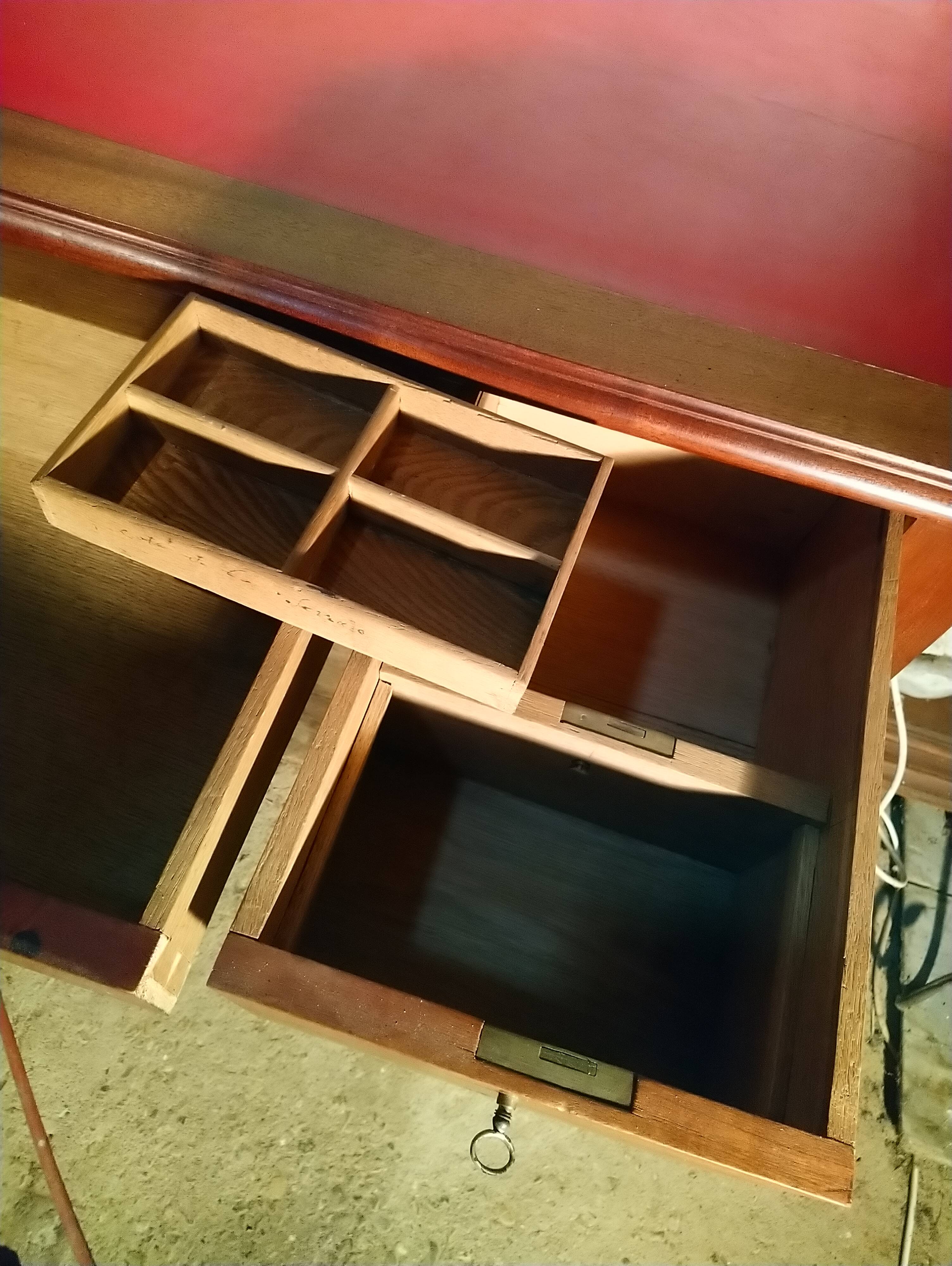 Louis Philippe style walnut desk.