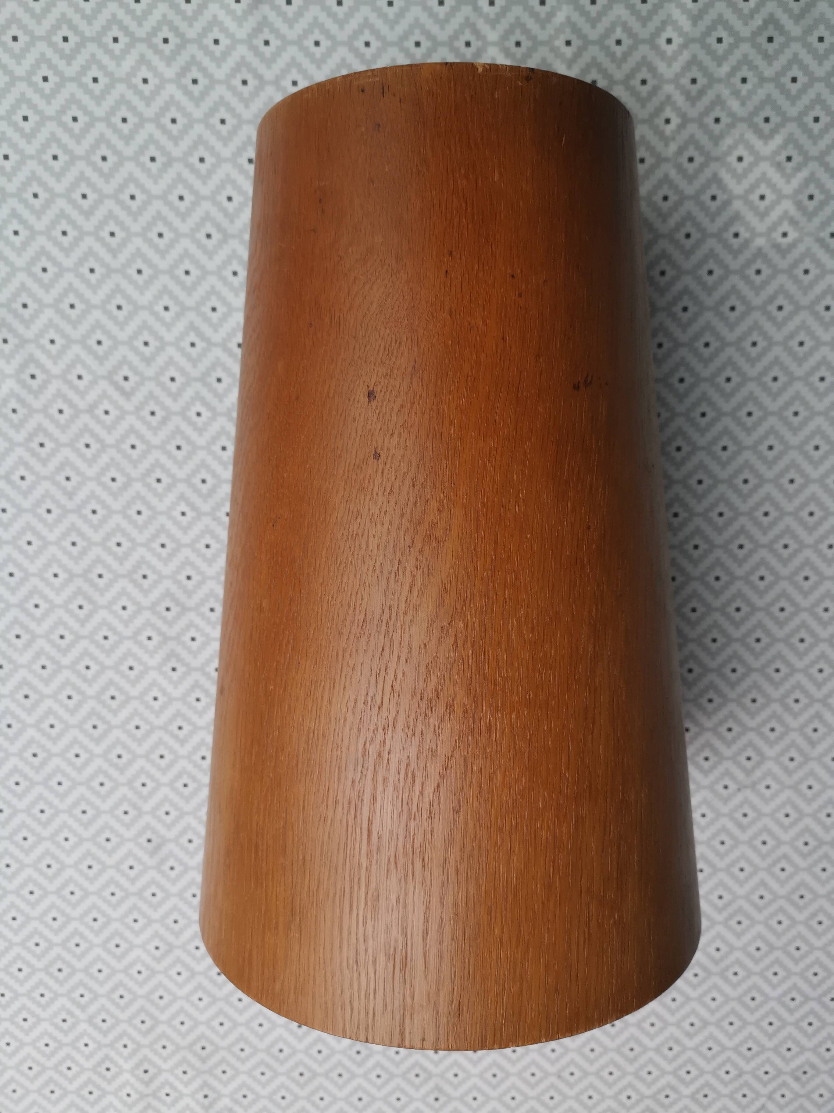 Large teak waste paper basket Martin Aberg for Servex