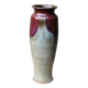 Glazed stoneware vase, signed, oxblood