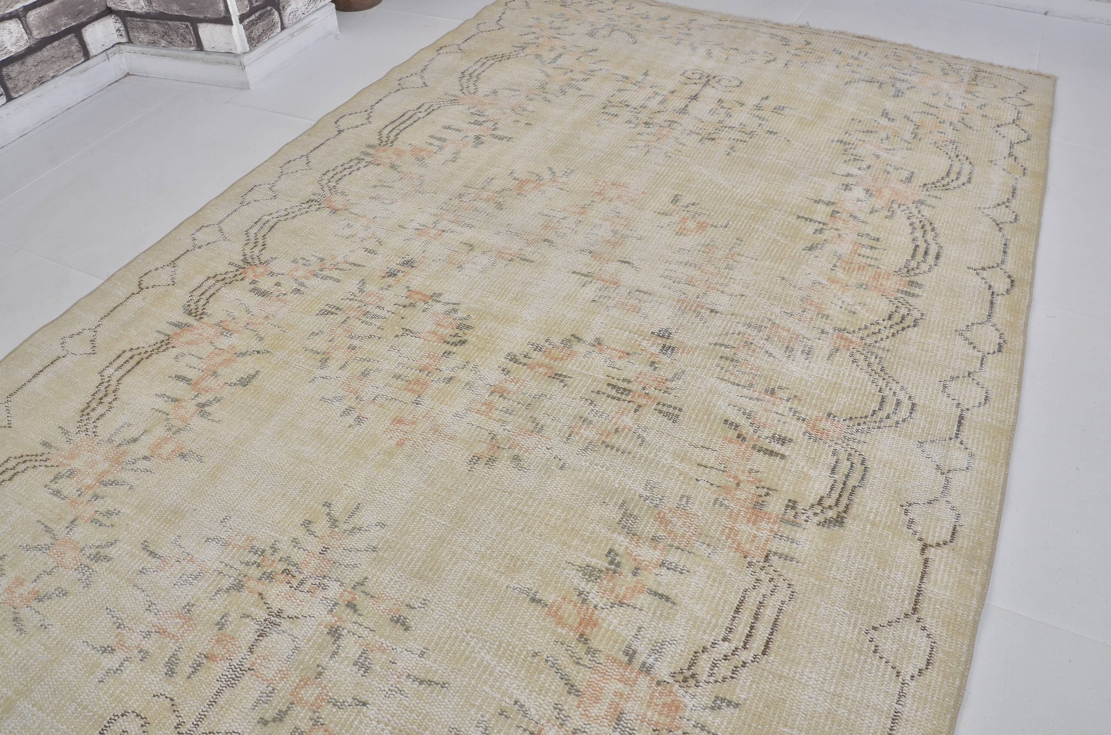 Antique Handmade Oushak Floor Ruh sku 1357