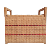 Retro rattan chest bench