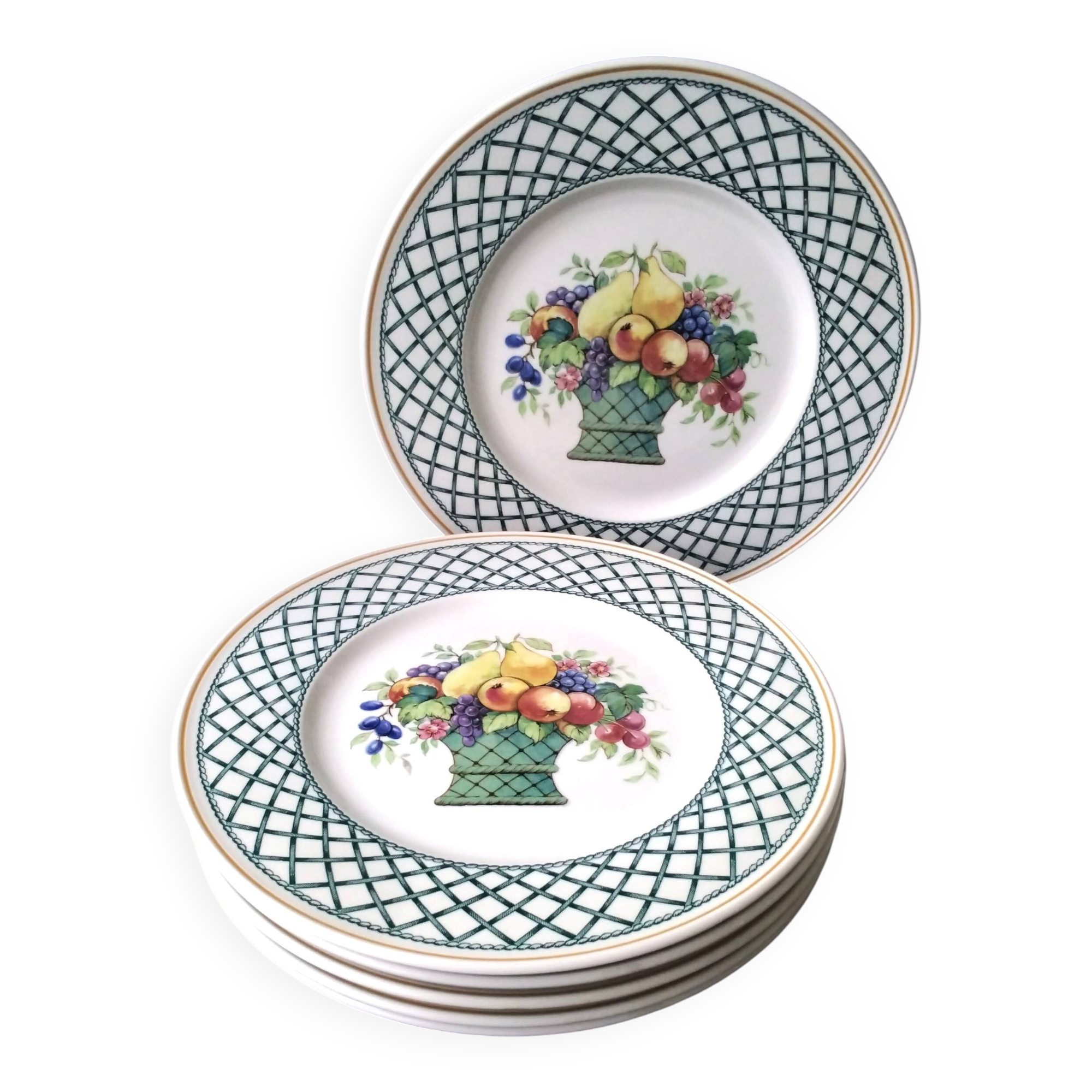 6 dessert plates Villeroy Boch Model Basket