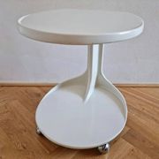 Table d'appoint ou de service rare des années 70, style Space Age, Italie.