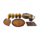 Depareille table service - glassware, sandstone and earthenware - 8 cutlery -21 pieces