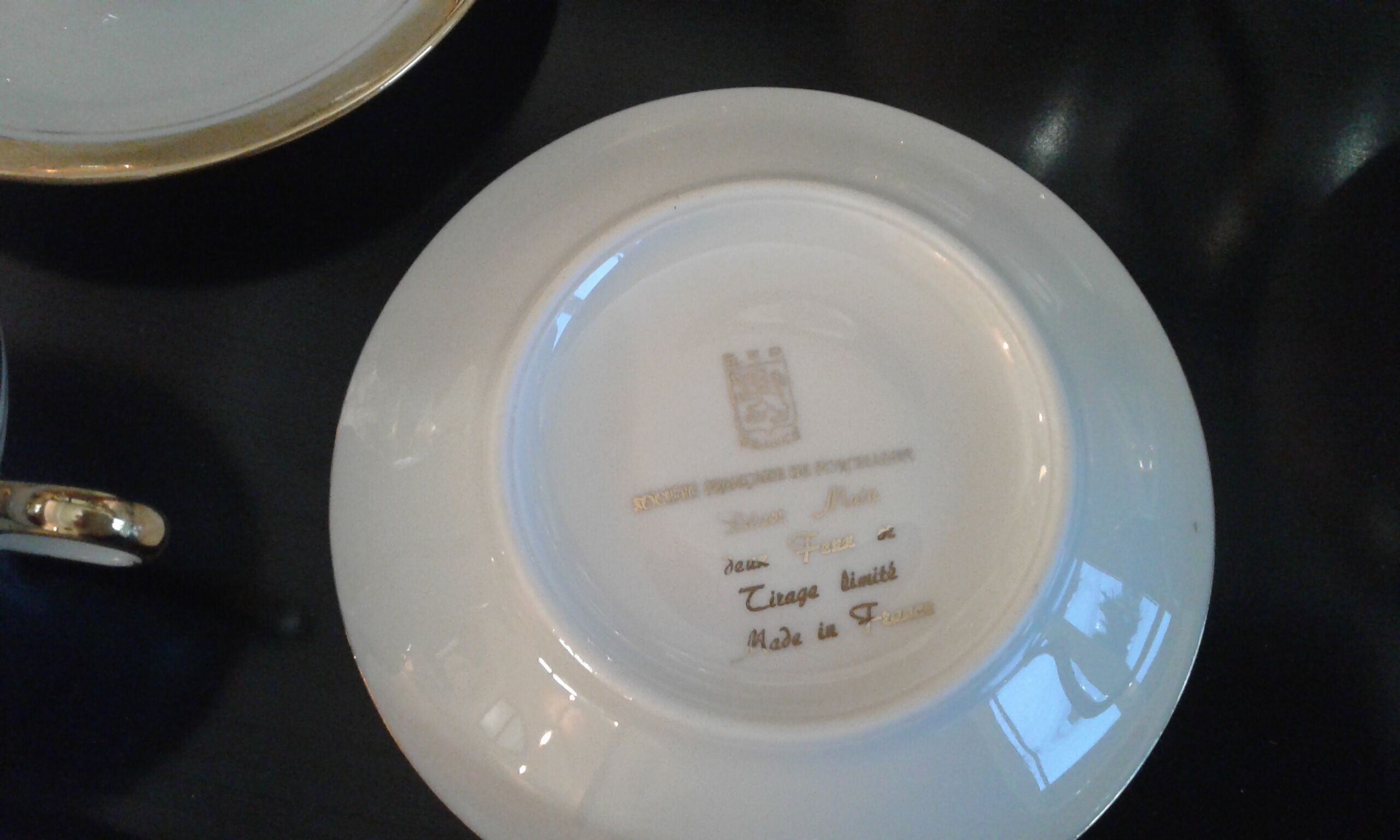 Coffee service. fine porcelain from Limoges. golden