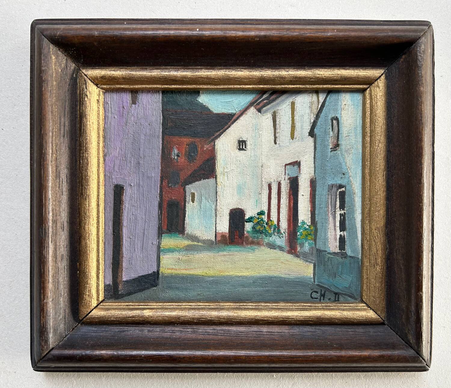 The Farm, Belgian School XXth, oil on canvas, Ch.D