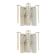 Set of Two Contemporary Opalino Strips “Listelli” Murano Glass Wall Sconces