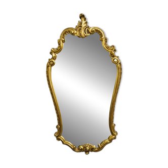 Antique gilded wooden mirror – rococo style / Louis XV / early 20th century