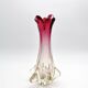 Murano Sommerso Vase Sculpture "Chambord" – Ruby Red & Champagne