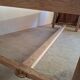 Rustic old farmhouse table made of solid oak, fully sandblasted.