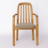 Set of 5 Dyrlund Oak Armchairs, Danish Mid Century Dining Chairs 1970s