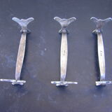 Three art nouveau knife holders in christofle silver plated